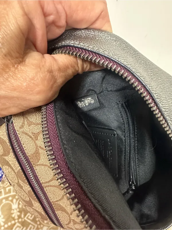 Coach Shooting start Brown Signature Canvas Leather Mini Backpack - Image 11
