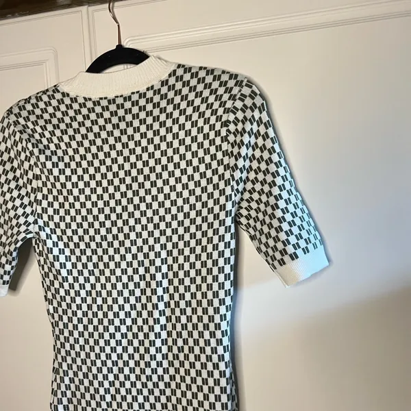 Abercrombie & Fitch Checkered Knit Sweater Mini Dress - Image 12