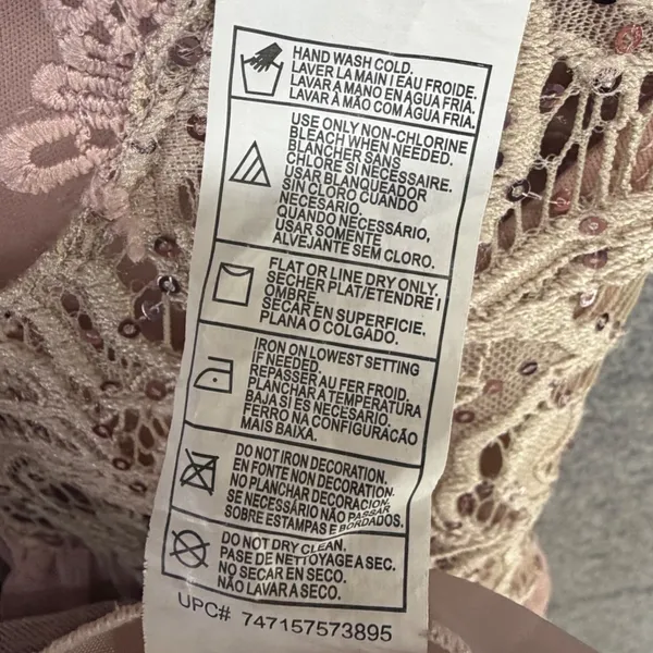 Y2K Sequin Hearts‎ Lace Tulle Dress Open Back Homecoming Party Juniors 1 Ballet - Image 15