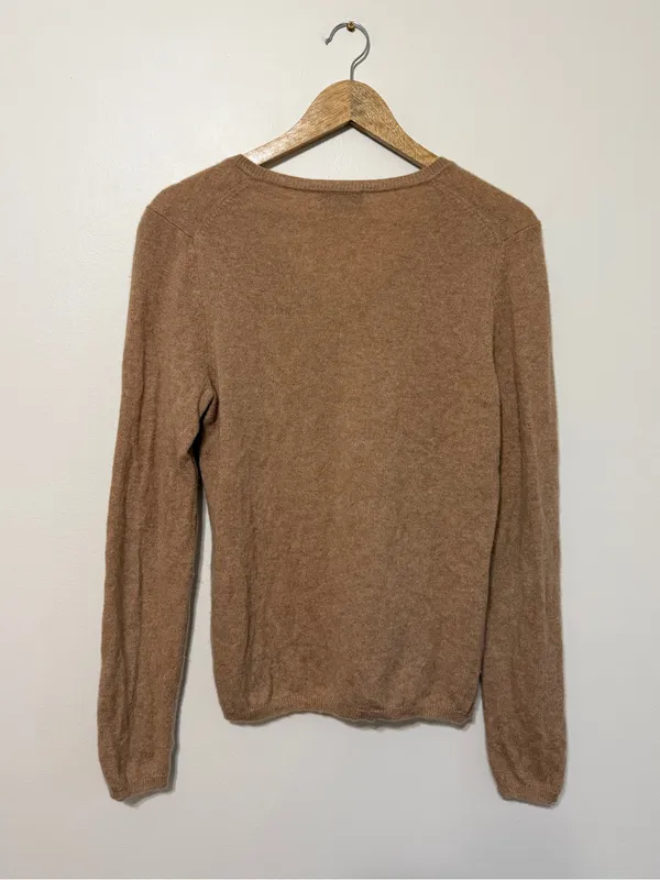 Charter Club Cashmere V Neck Sweater Size Large Women’s Neutral Tan Beige - Image 5