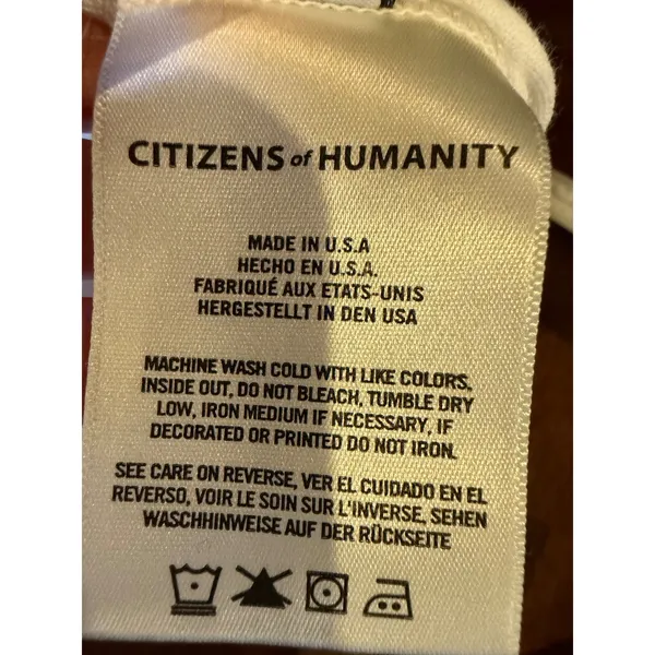 Citizens of Humanity Shirt Women XS White Cotton Flutter Sleeve Crew Neck Tee‎ - Image 10
