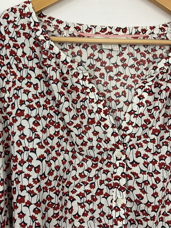 Boden Esme Floral Button Up Blouse Womens Size 16 - Image 3