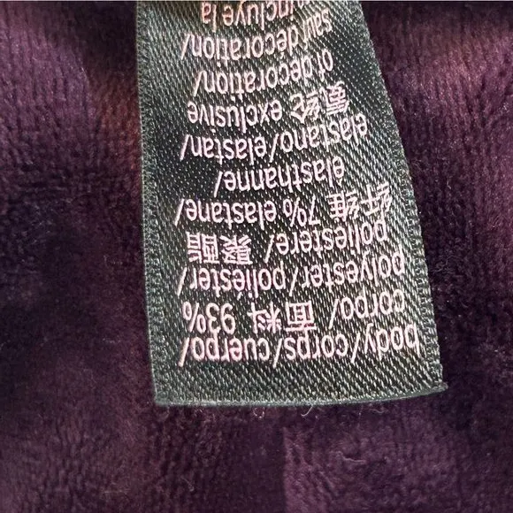 Victorias Secret Purple Velour Tracksuit Size‎ XS - Image 8