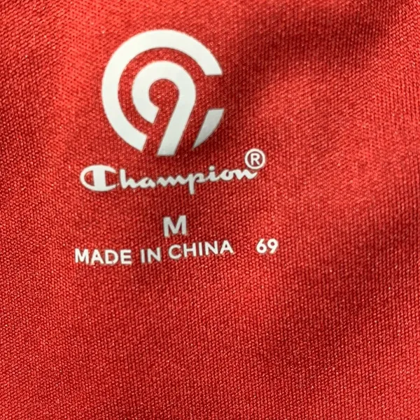 Champion Activewear Top Womens Medium Burgundy Red‎ Mesh Open Back Thumbholes - Image 8