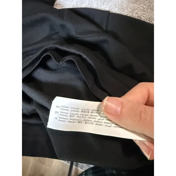 Zara Women‎ Size Large Drawstring Black Stretch Joggers Athletic Lounge Causal - Image 7