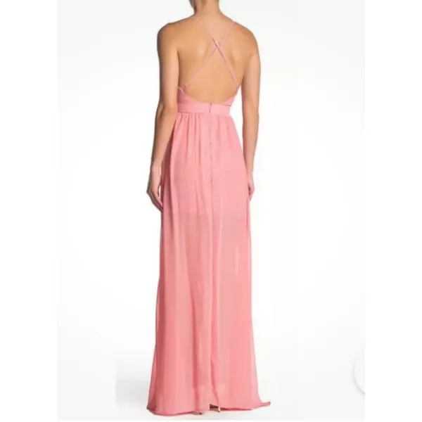 Meghan LA Enchanted Garden Maxi Dress Buff PINK XL NWT‎ $476 - Image 2