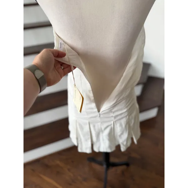 NWT Peppermayo Saving Hearts White Strapless Corset Pleat Hem Mini Tennis Dress - Image 6
