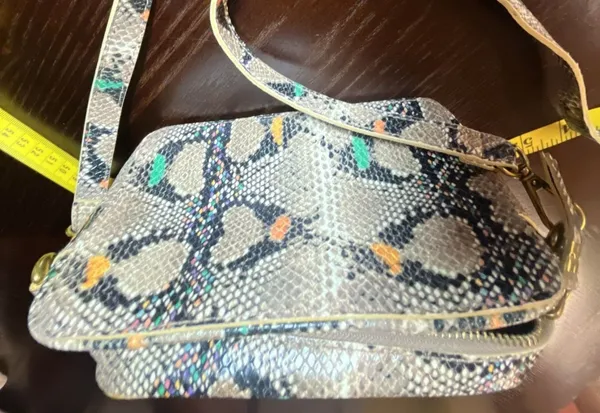 Madewell The Transport Camera Bag in Multicolor Snake-Embossed Leather - Image 8