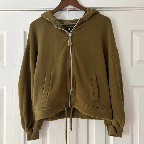 UGG Abbi Half Moon Sleeve‎ Zip-Up Hoodie Size Small EUC - Image 2