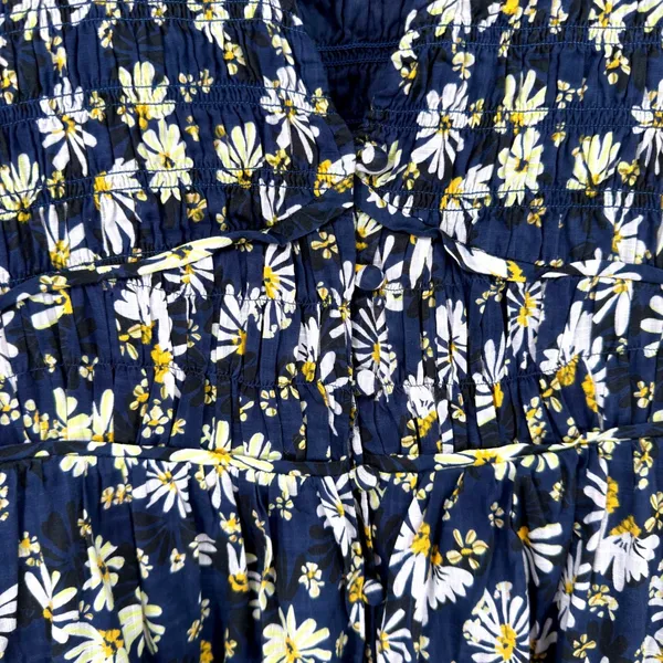 Anthropologie Daisy Midi Dress Women XS Navy Tiered Boho Romantic Cottagecore - Image 4