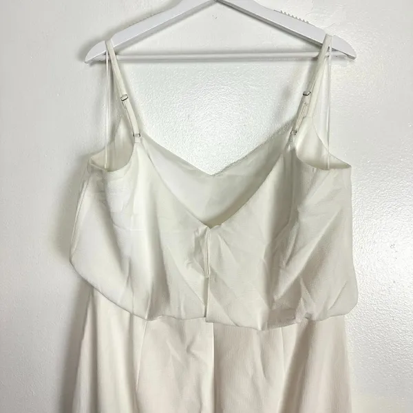 DRESS THE POPULATION Alondra Blouson Sheath Dress in Off-White Size XX-Large - Image 8