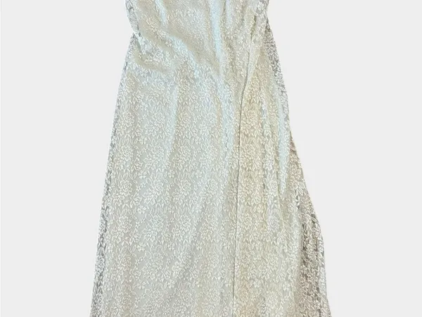 Ronni Nicole by Ouida Ivory Floral Lace Maxi Dress Size 18 Formal - Image 5
