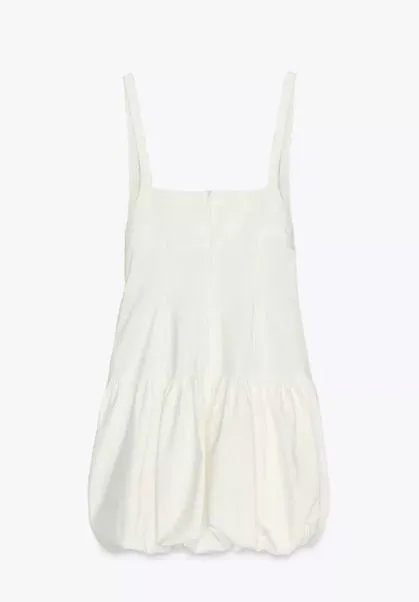 Zara mini dress balloon cut out Elegant off White Sleeveless Dress - Image 15