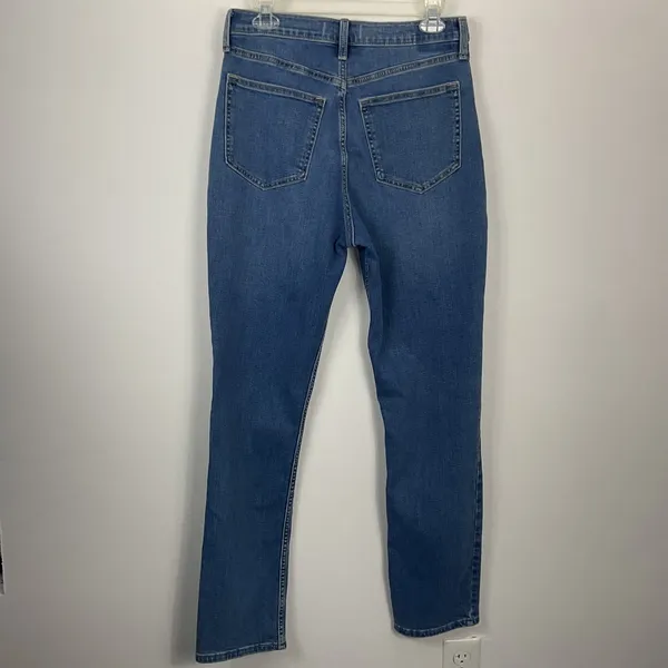 Abercrombie & Fitch Slim Straight Ultra High Rise Jeans Medium Wash Blue 28 6R - Image 3