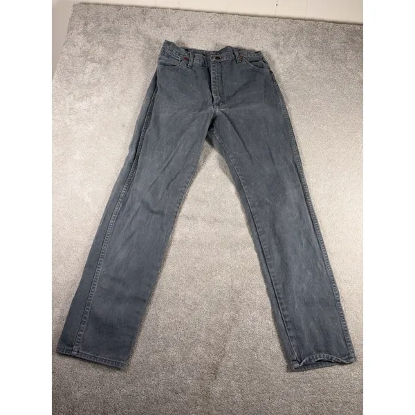 VTG Women's 90s Denim Wrangler Jeans WPL6428 15x32 (30x32) Cowgirl Cut Gray Wash - Image 2