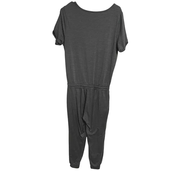 Vuori All Day Jumpsuit Charcoal Heather V Neck Jogger Athleisure Size M - Image 3