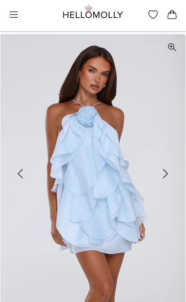 Hello Molly Designer Love Mini Dress Blue - Image 2