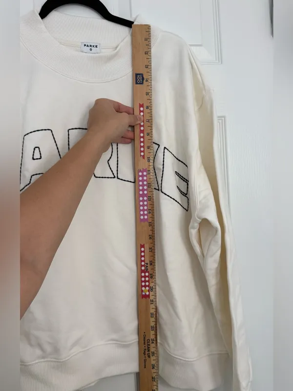 Parke x Target Mockneck Sweatshirt Women’s Size L/XL Cream Oversized - Image 7