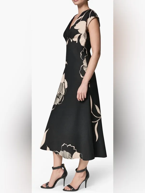 NEW Donna Karan New York Floral Print Midi Dress sz 8 - Image 3