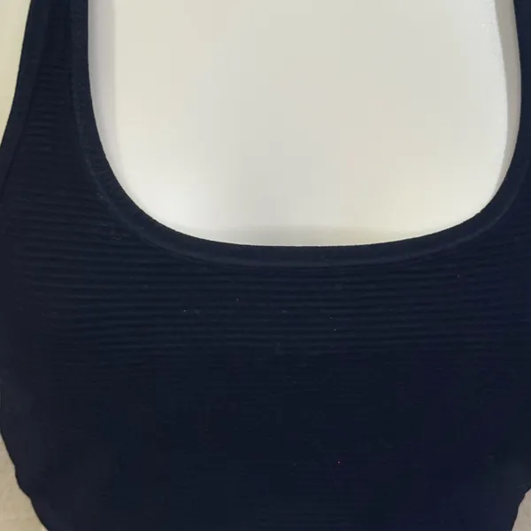 NUX Black Ribbed Sports Bra - Image 5
