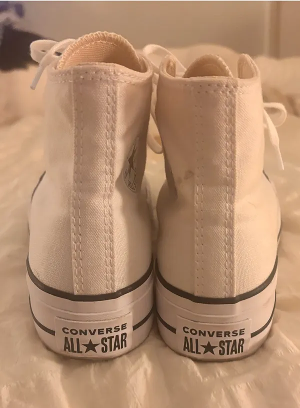 White Platform Converse High-Top - Image 3
