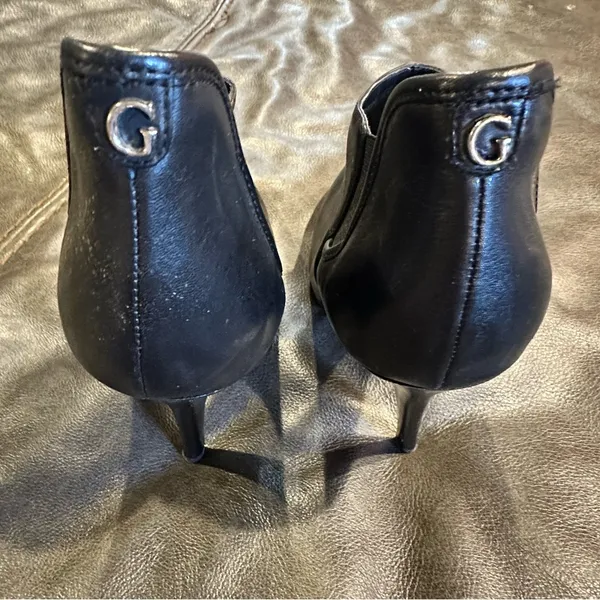 Guess black leather heal‎ booties - Image 2