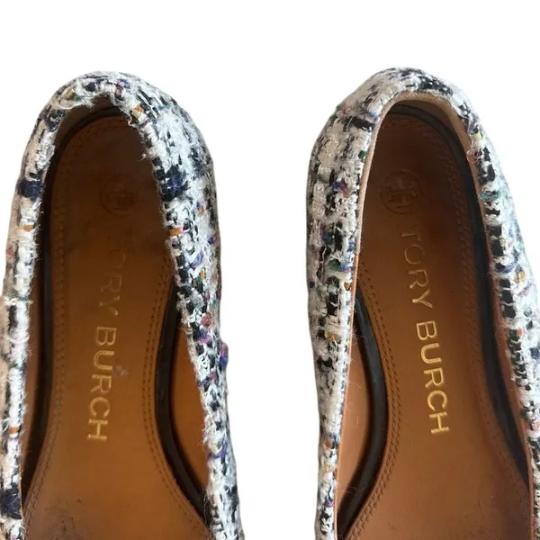Tory Burch Gigi Tweed Pointed Toe Flats‎ Multicolor 6.5 - Image 3