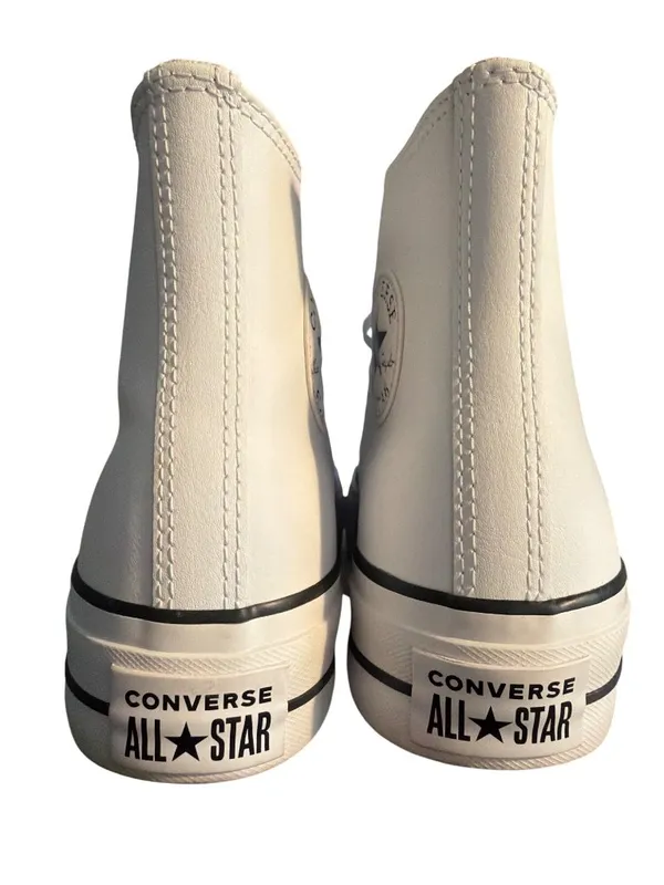 Converse Lift High Top White Leather Sneakers Tennis Shoes 561676C Box Size 8.5 - Image 5
