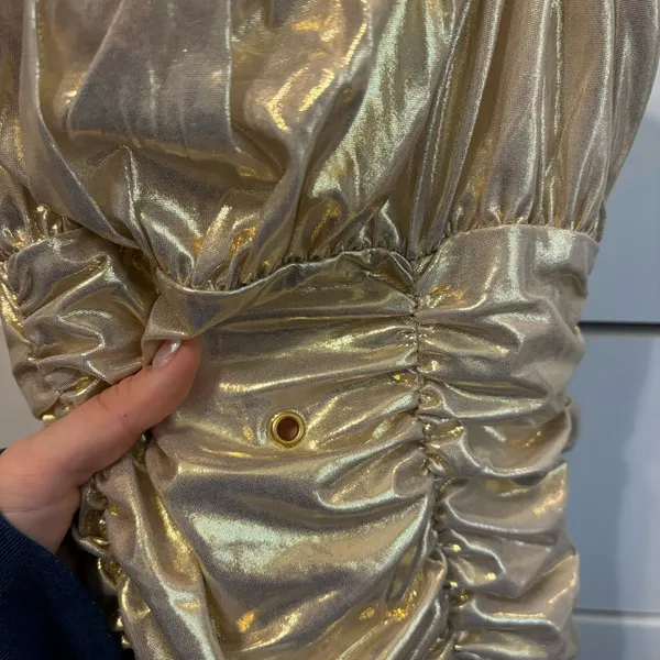 Meshki Gold Metallic Dress *flawed* - Image 8