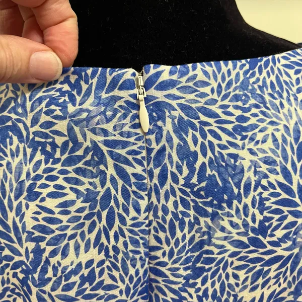 Amanda Uprichard Morello Dress In Chalet Blue Printed Long Sleeve Size M - Image 7