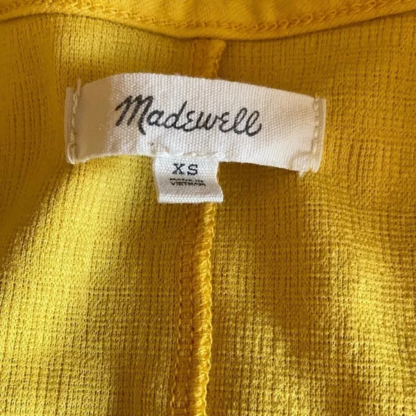Madewell Crosshatch Side-Tie Dress Texture‎ & Thread Celestial Gold - Image 6