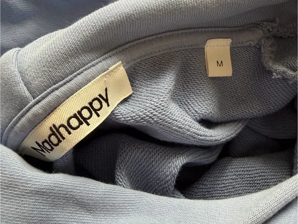 Madhappy Pastel Arch Logo Frost Blue Hoodie Size Medium Unisex Oversized - Image 14