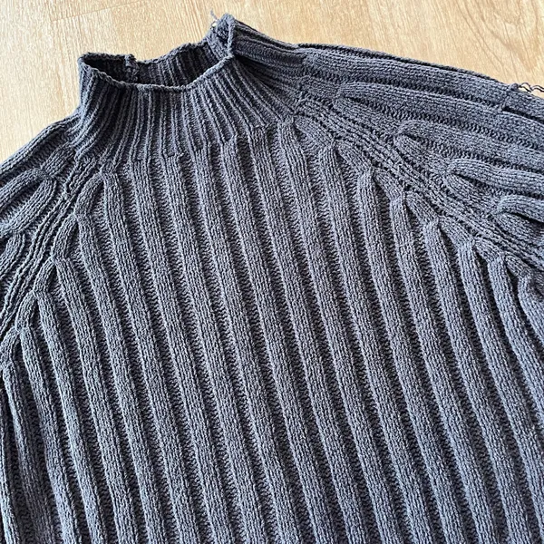 Womens American Eagle Black Cropped Knit Sweater - XL - Image 2