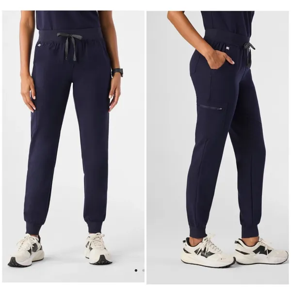 Figs Petite Zamora Jogger Scrub Pants™ Nurse Uniform Small Navy - Image 2