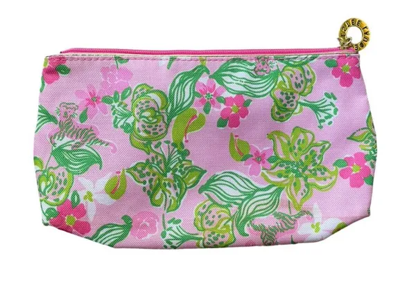 Lilly Pulitzer x Estée Lauder Tiger Lilly Pink Makeup Cosmetics Travel Case Bag - Image 2