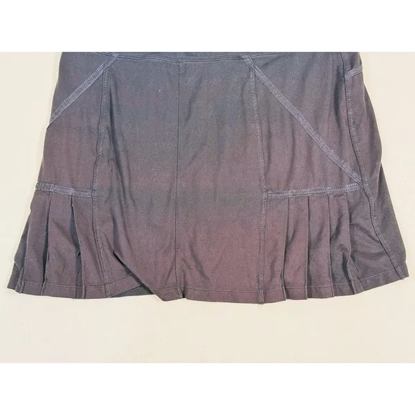 Athleta Lined Pleated Skort Size L Black Tennis Pickleball Golf Athletic Sporty - Image 9