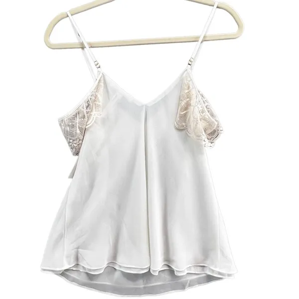 Flora Nikrooz UO Cami Top‎ XS Cream Lace Semi Sheer Coquette Feminine Fairy NEW - Image 4