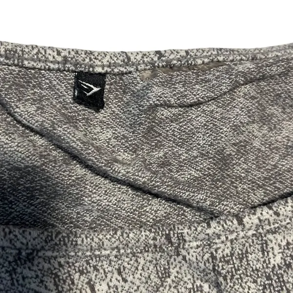 Gymshark Women's‎ S Fleur Texture Charcoal Marl Long Sleeve Crop Top Workout Gym - Image 6