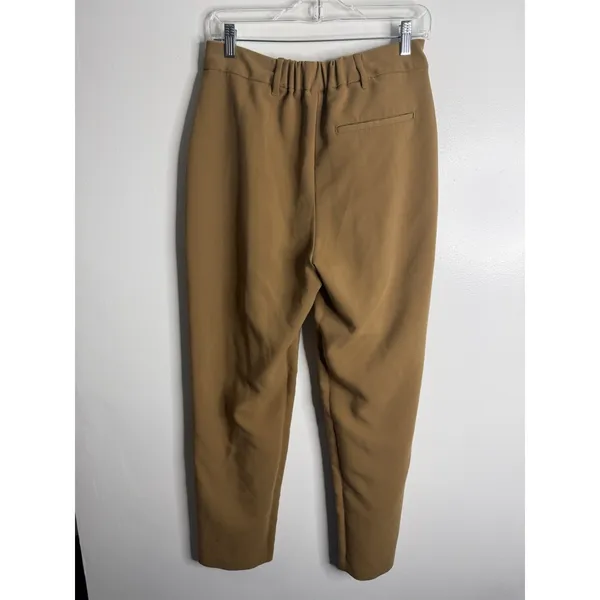 Old Navy Extra High Rise Taylor Straight Trouser Pleated Front‎ Medium Tan - Image 3