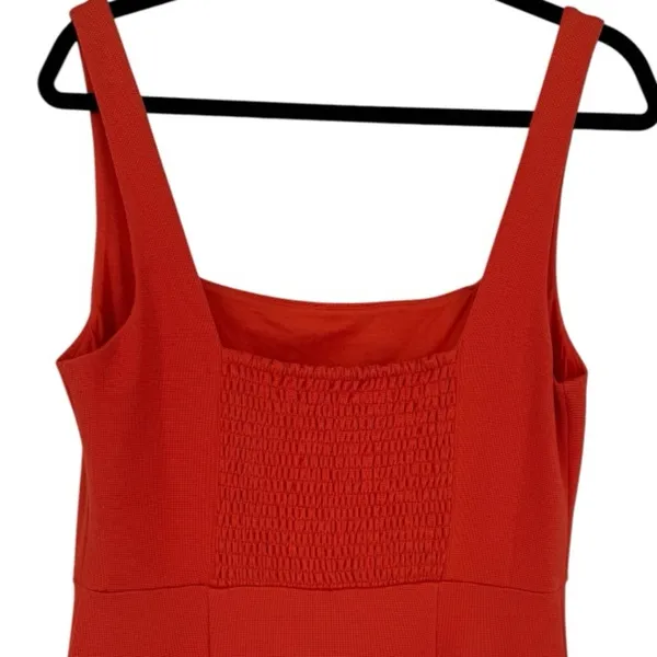 NWT‎ Anthropologie Ariana Square Neck Asymmetrical Ruffle Hem Tank Dress Medium - Image 8