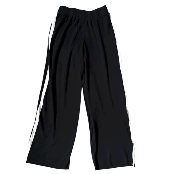 Petal and Pup Black Track Pants White Stripe Wide Leg Size Large Gorpcore Grunge - Image 2