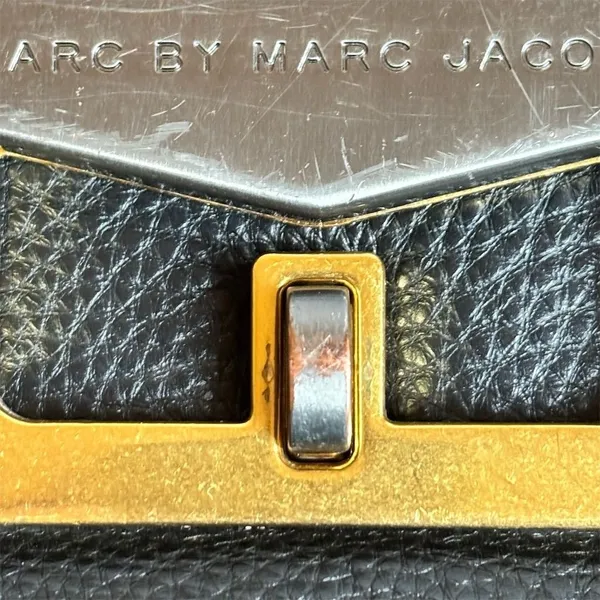 Marc by Marc Jacobs Bianca Hayley Black‎ Tote Bag Gold Hardware - Image 6