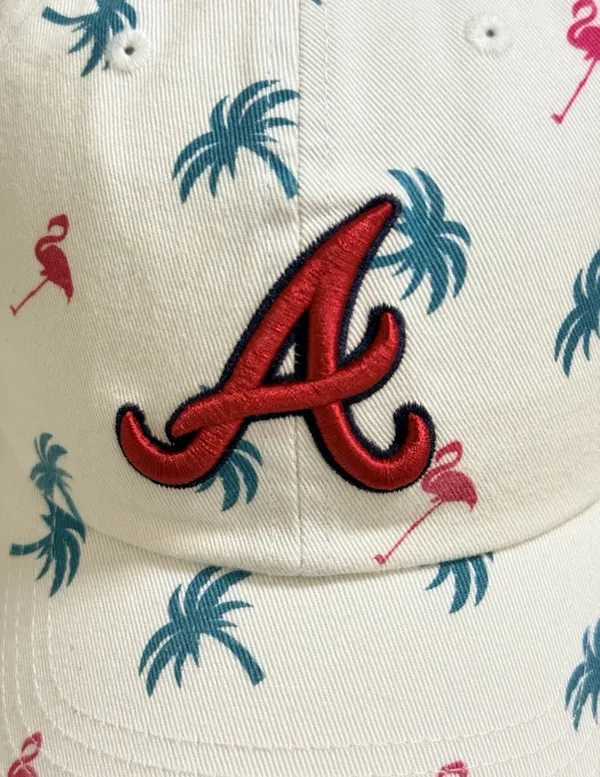 NEW 47 Brand Atlanta Braves Palm Tree Printfetti ’47 Clean Up Hat - Image 3