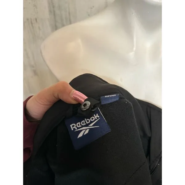 Reebok Black Softshell Jacket Women’s Small Hooded Zip-Up Athletic Outerwear - Image 6