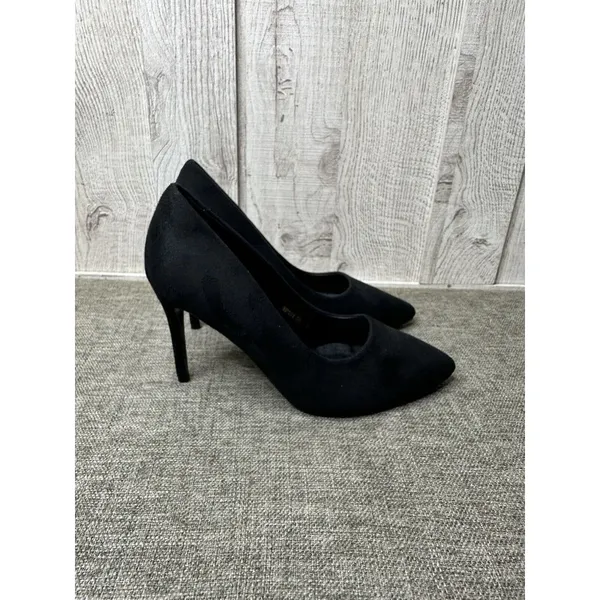 IDIFU IN4 Classic Pointed Toe Shoes Womens Size 7.5 High Heels Pumps Black Suede - Image 2