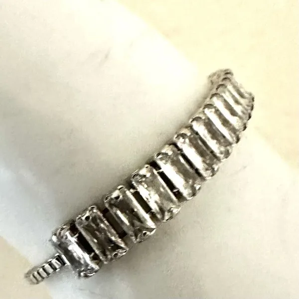 Faux diamond adjustable tennis bracelet Silver - Image 6