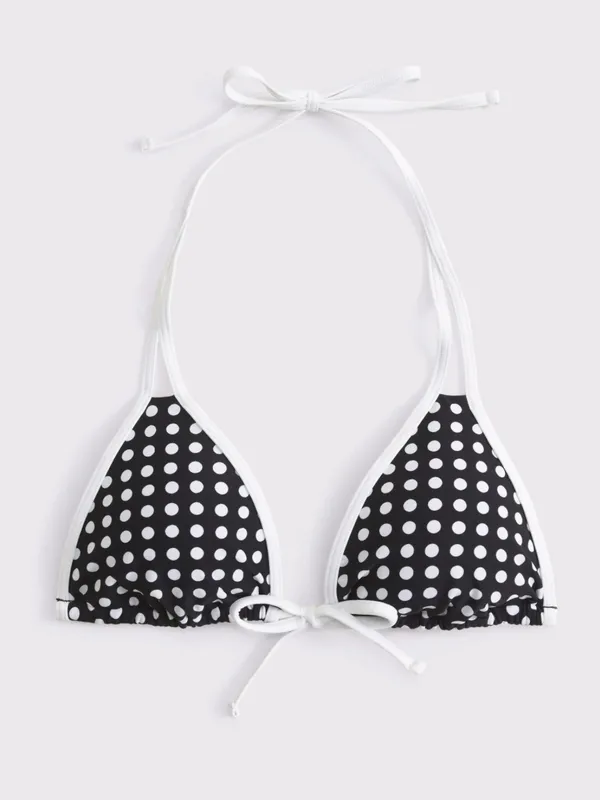 Abercrombie & Fitch Black White Polka Dot Bikini Top M NWT - Image 2