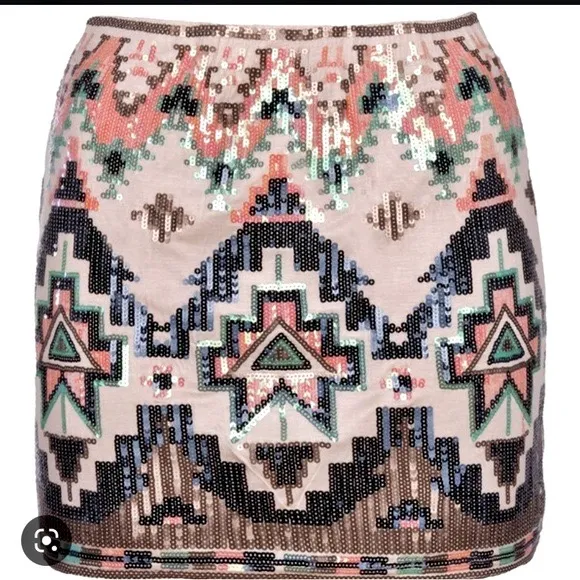 Express Mini Skirt Sequin s - Image 2