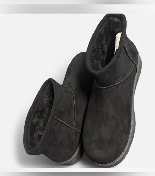 Arizona Jean Co. Women's 'AZ Slater' Black Faux Suede Faux Fur Ankle Boots Size 11M 👢 - Image 6