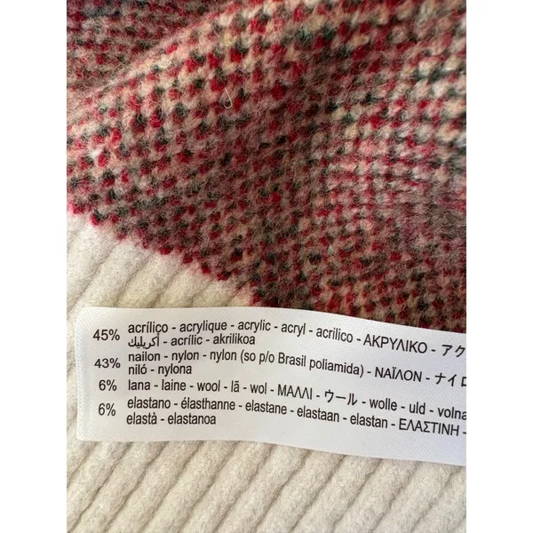 Zara Argyle Sweater Vest Preppy Academia Knit‎ Top Sleeveless Large - Image 4